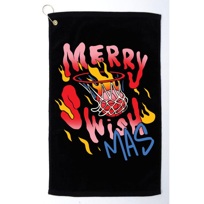 Merry Swishmas Basketball Golf Towel