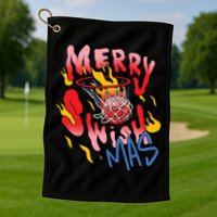 Merry Swishmas Basketball Golf Towel