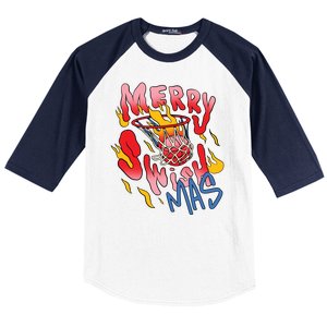 Merry Swishmas Basketball Baseball Sleeve Shirt