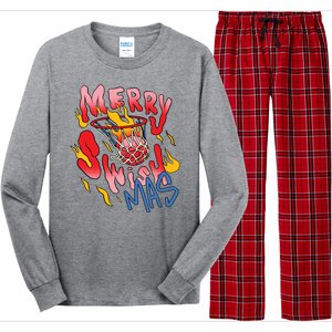 Merry Swishmas Basketball Long Sleeve Pajama Set