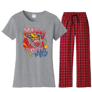 Merry Swishmas Basketball Women's Flannel Pajama Set