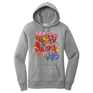 Merry Swishmas Basketball Women's Pullover Hoodie