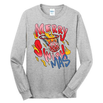 Merry Swishmas Basketball Tall Long Sleeve T-Shirt