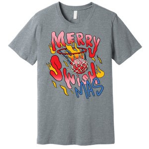 Merry Swishmas Basketball Premium T-Shirt