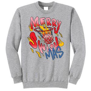 Merry Swishmas Basketball Tall Sweatshirt