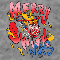 Merry Swishmas Basketball Women's Crop Top Tee