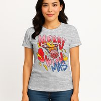 Merry Swishmas Basketball Womens T-Shirt