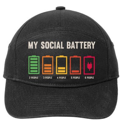 My Social Battery Low Energy Anti Social Introvert 7-Panel Snapback Hat