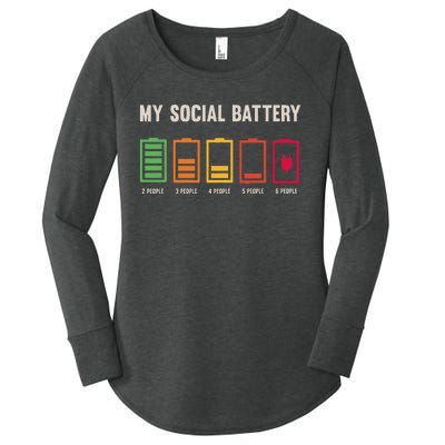 My Social Battery Low Energy Anti Social Introvert Women's Perfect Tri Tunic Long Sleeve Shirt