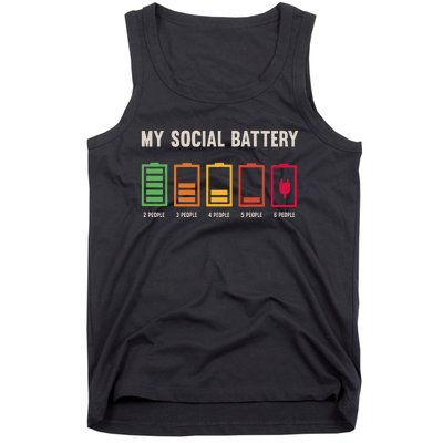 My Social Battery Low Energy Anti Social Introvert Tank Top