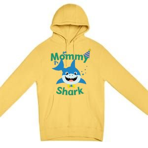 Mommy Shark Birthday Party Matching Family Premium Pullover Hoodie