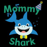 Mommy Shark Birthday Party Matching Family Backpack