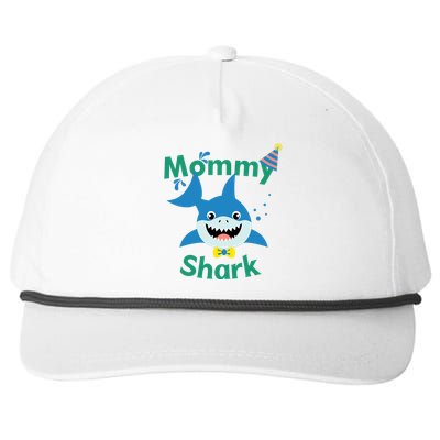 Mommy Shark Birthday Party Matching Family Snapback Five-Panel Rope Hat