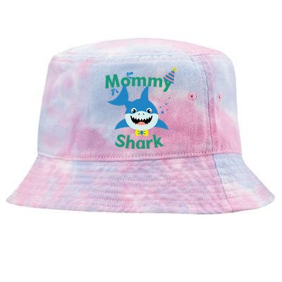 Mommy Shark Birthday Party Matching Family Tie-Dyed Bucket Hat