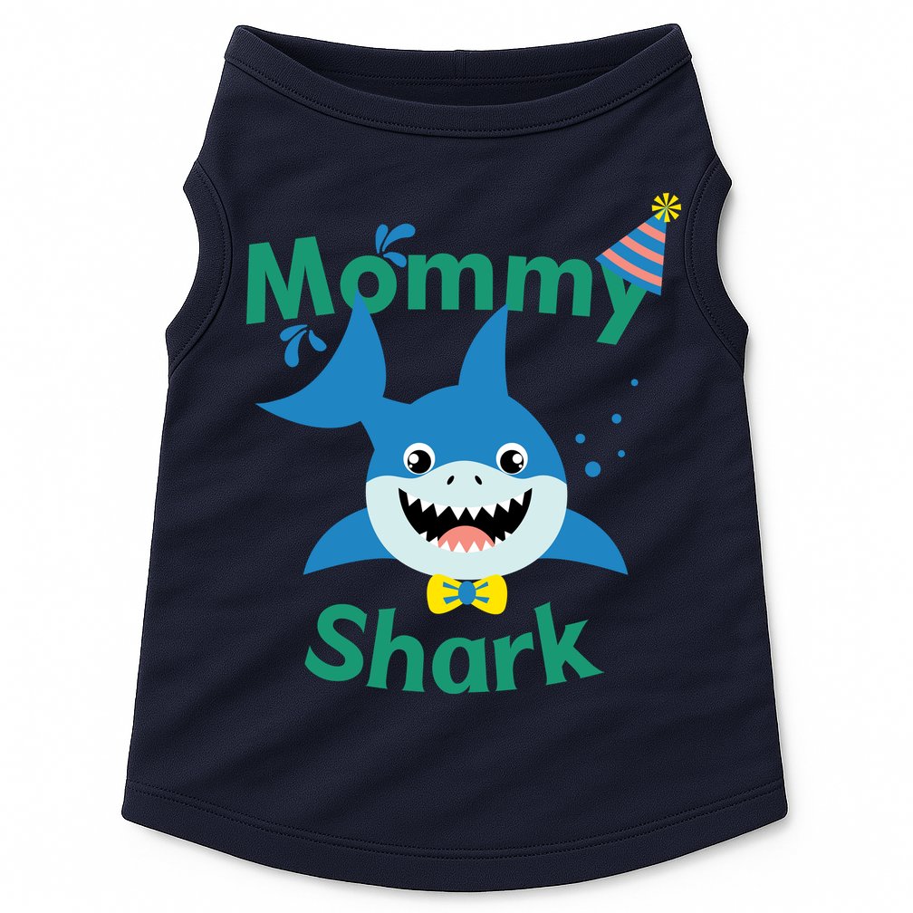 Mommy Shark Birthday Party Matching Family Doggie Tank