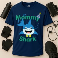 Mommy Shark Birthday Party Matching Family Cooling Performance Crew T-Shirt