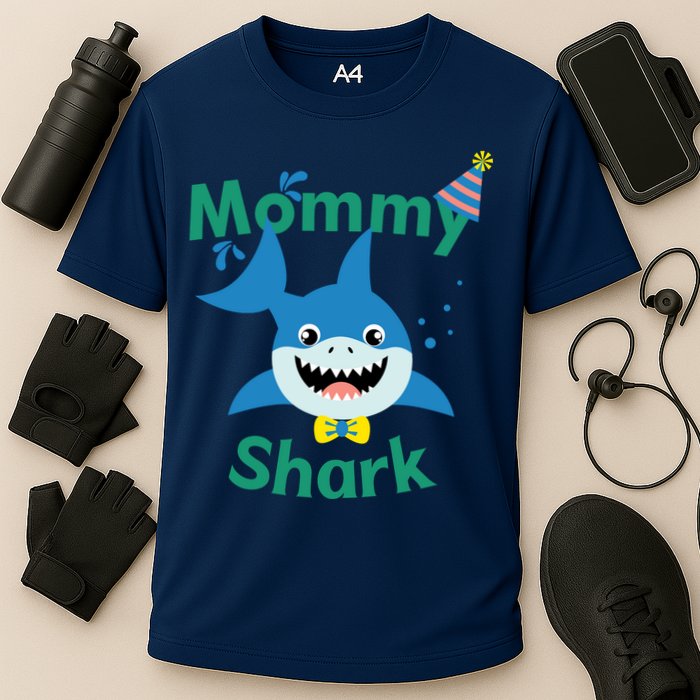 Mommy Shark Birthday Party Matching Family Cooling Performance Crew T-Shirt