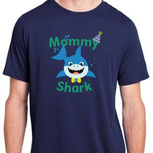 Mommy Shark Birthday Party Matching Family Adult ChromaSoft Performance T-Shirt