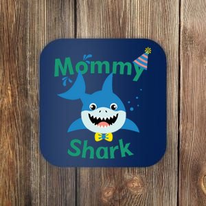 Mommy Shark Birthday Party Matching Family Coaster