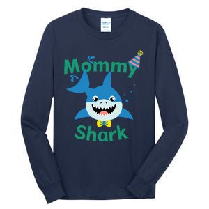 Mommy Shark Birthday Party Matching Family Tall Long Sleeve T-Shirt