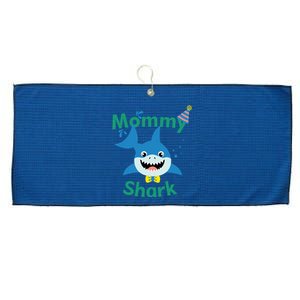 Mommy Shark Birthday Party Matching Family Large Microfiber Waffle Golf Towel