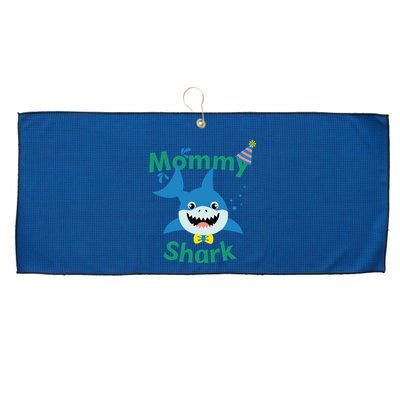 Mommy Shark Birthday Party Matching Family Large Microfiber Waffle Golf Towel