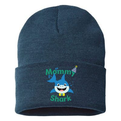 Mommy Shark Birthday Party Matching Family Sustainable Knit Beanie