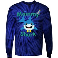 Mommy Shark Birthday Party Matching Family Tie-Dye Long Sleeve Shirt