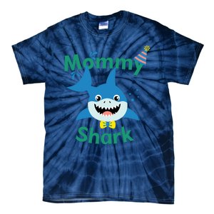 Mommy Shark Birthday Party Matching Family Tie-Dye T-Shirt