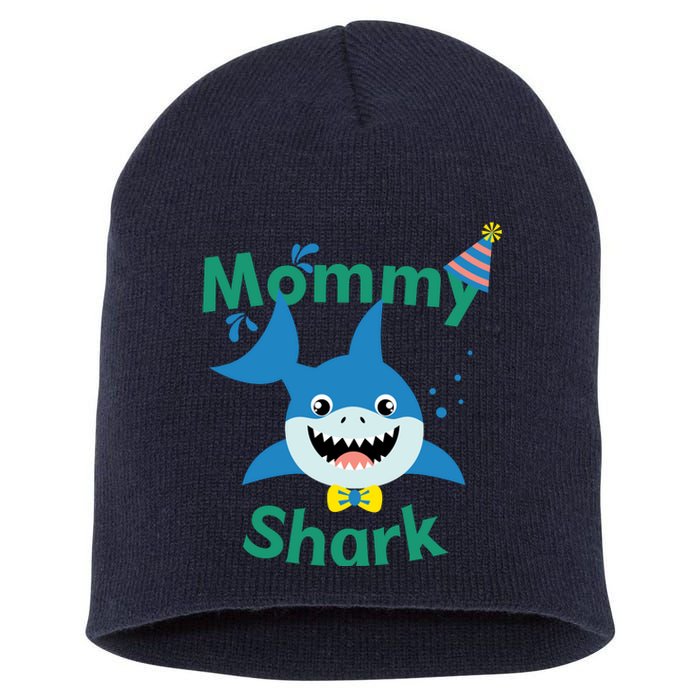 Mommy Shark Birthday Party Matching Family Short Acrylic Beanie