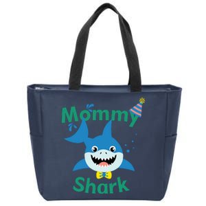 Mommy Shark Birthday Party Matching Family Zip Tote Bag