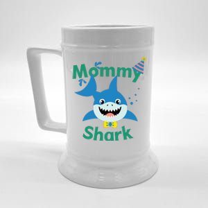 Mommy Shark Birthday Party Matching Family Beer Stein