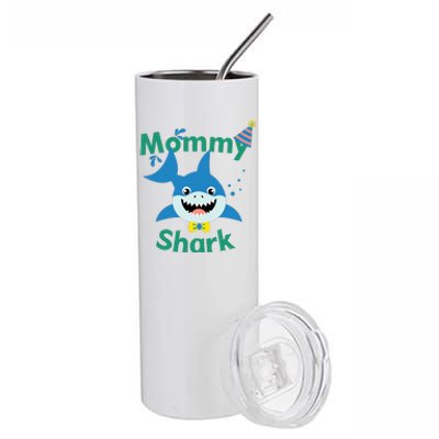 Mommy Shark Birthday Party Matching Family Stainless Steel Tumbler