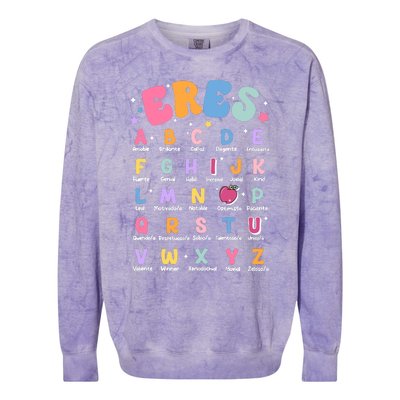 Maestra Spanish Bilingual Teacher Multilingual Affirmation Colorblast Crewneck Sweatshirt