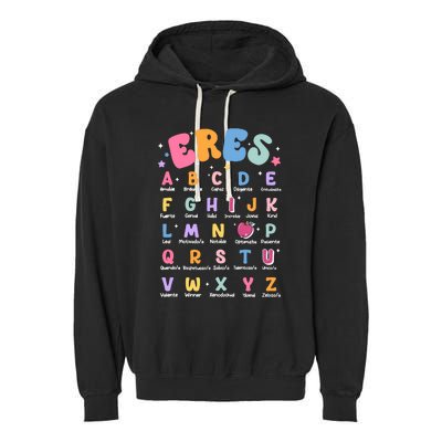 Maestra Spanish Bilingual Teacher Multilingual Affirmation Garment-Dyed Fleece Hoodie