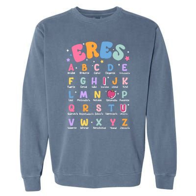 Maestra Spanish Bilingual Teacher Multilingual Affirmation Garment-Dyed Sweatshirt