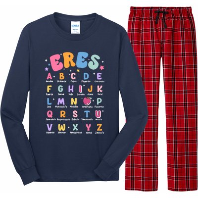 Maestra Spanish Bilingual Teacher Multilingual Affirmation Long Sleeve Pajama Set