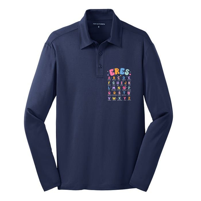 Maestra Spanish Bilingual Teacher Multilingual Affirmation Silk Touch Performance Long Sleeve Polo