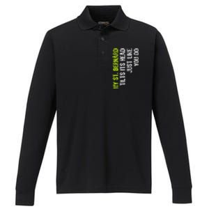 My St. Bernard Tilts Its Head Just Like You Do Dog Lover Premium Performance Long Sleeve Polo