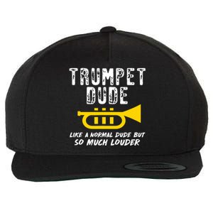 Marching School Band Funny Trumpet Wool Snapback Cap