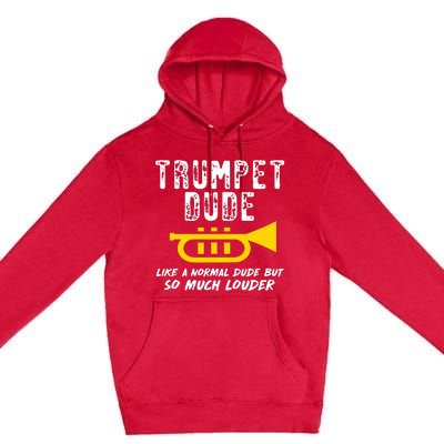 Marching School Band Funny Trumpet Premium Pullover Hoodie