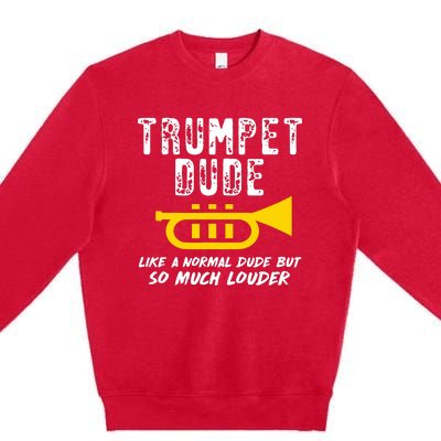 Marching School Band Funny Trumpet Premium Crewneck Sweatshirt