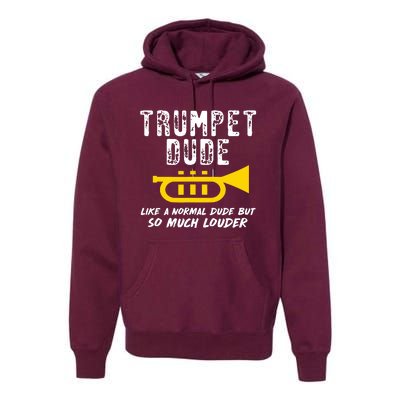 Marching School Band Funny Trumpet Premium Hoodie