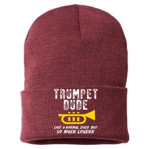 Marching School Band Funny Trumpet Sustainable Knit Beanie