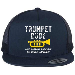 Marching School Band Funny Trumpet Flat Bill Trucker Hat