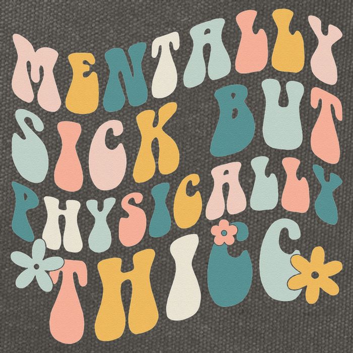 Mentally Sick But Physically Thicc Mental Health Matters Cotton Canvas Backpack