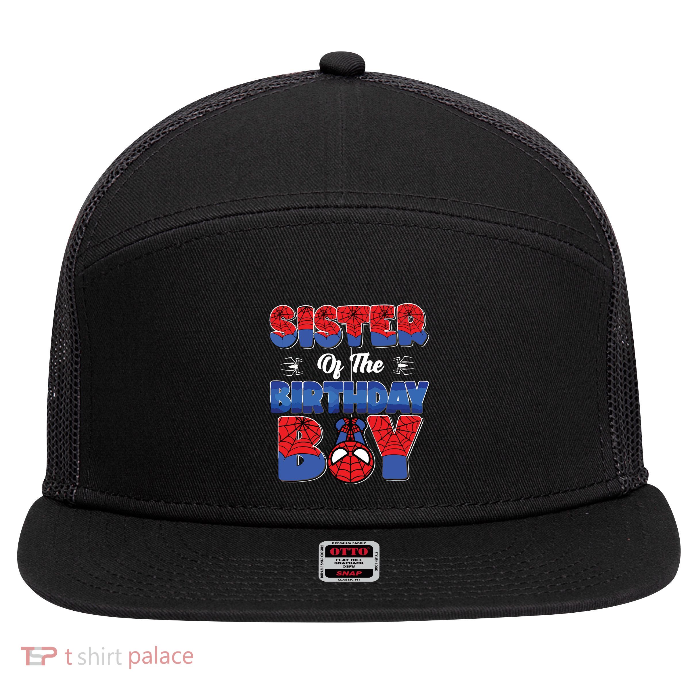 Matching Sister Birthday Boy 7 Panel Mesh Trucker Snapback Hat