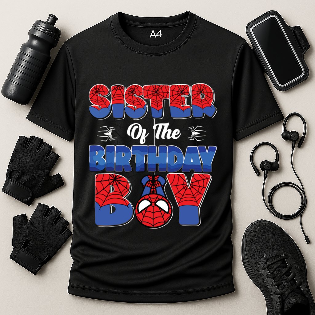 Matching Sister Birthday Boy Cooling Performance Crew T-Shirt