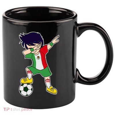 Mexican Dabbing Soccer Boy Mexico 11oz C Handle Ceramic Mug