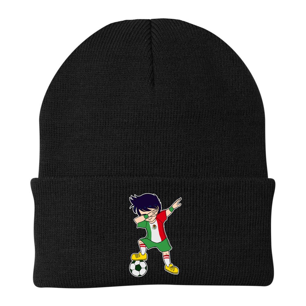 Mexican Dabbing Soccer Boy Mexico Beanie